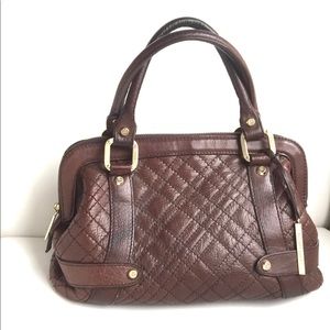ELLIOTT LUCCA PURSE SATCHEL BROWN LEATHER 13x7x7”